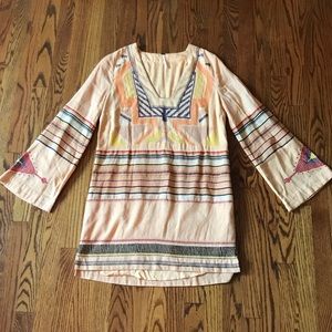 Free People Aztec embroidered dress, Size Small
